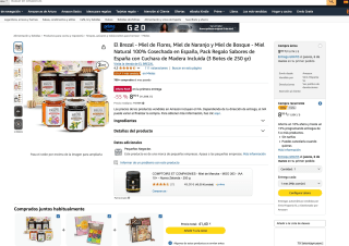 El Brezal 3 Botes de miel Flores - Naranjo - Bosque + Cuchara de miel por solo 8,95€