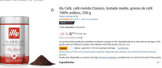 Café Illy tostado medio arábico 250g a tan solo 5,08