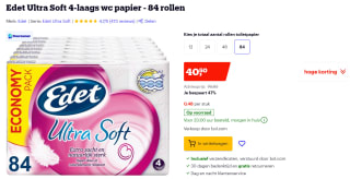 Edet Ultra Soft 4-laags wc papier - 84 rollen voor €40,50 bij Bol.com
