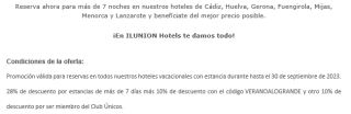 40% dto en hoteles Ilunion