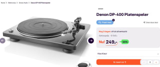Denon DP-400 - Platenspeler met riemaandrijving - voor €249 bij Ibood