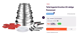 Tefal Ingenio Emotion ON Pannenset - 20-delig - voor €129 bij Ibood