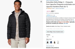 Columbia Plumífero de hombre Delta Ridge II Down Hooded por 89,99€