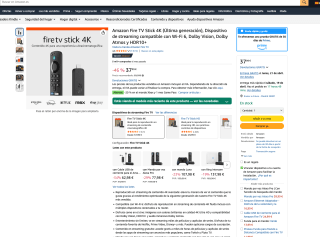 Amazon Fire stick 4k max por solo 47,99€