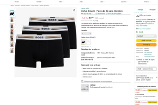 3 unidades BOSS Tronco para Hombre por 22€