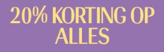 20% korting op alles bij Pink Gellac