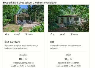 Vanaf €99 een weekend of midweek bij Roompot