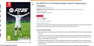 Videojuego EA SPORTS FC 25 Nintendo por 33€
