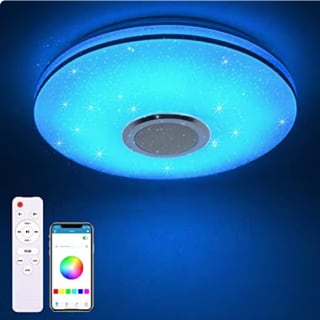 Lámpara regulable 36W altavoz Bluetooth con mando a distancia y App 3000 K-6500 K por 22,48€