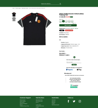 Camiseta de entrenamiento Adidas Manchester United 2022-23 adulto por 13,49€