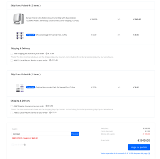 Robot aspirador y fregona Narwal Freo Z Ultra con estación base 12,000 120 Pa por solo 849€