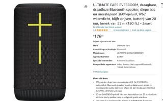 Ultimate Ears EVERBOOM - Draadloze Speaker - Bluetooth - Black voor €176,05 bij Amazon