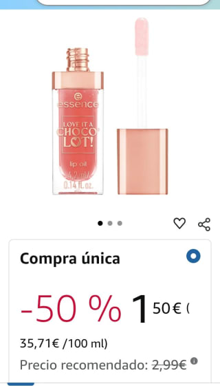 Essence Aceite Labial por 1,50€.