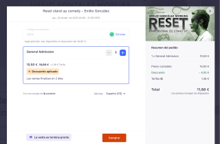 RESET: Stand up comedy Emilio González Moreira Star Studio Madrid Jueves 24 Abril por solo 11,88€