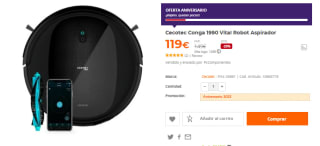 Robot aspirador Conga 1990 Vital Cecotec por 119€