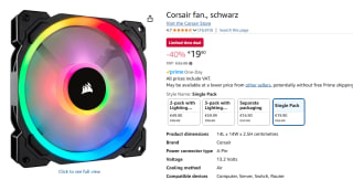 Corsair LL Series, LL140 RGB, 140mm Dual Light Loop RGB LED PWM Fan voor €19,90 via Amazon