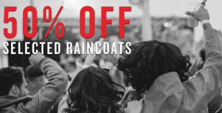 50% korting op geselecteerde regenjassen bij America Today