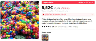 Pelotas para Bebés/Niño 5,5cm por 5,52€