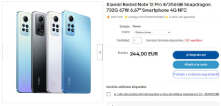 Xiaomi Redmi Note 12 Pro de 8GB/256GB por 207,40€