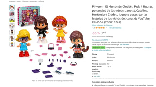 El Mundo de Clodett, Pack 4 figuras, personajes de los videos: Janette, Catalina, Hortensia y Clodett, Pinypon por 8,41€