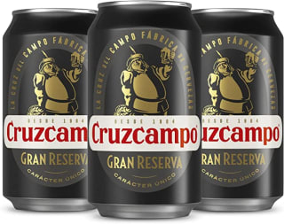 Cruzcampo Gran Reserva Cerveza Tostada Pack Lata, 24 x 33cl por 10,08€