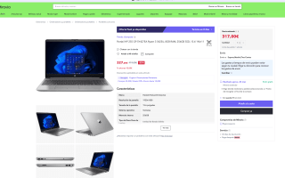 Portátil HP 255 G9 5Y427EA Ryzen 3 5425U 8GB RAM 256GB SSD 15.6" Win11 por 317€