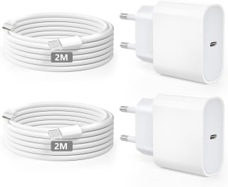 Pack 2 cargadores USB C con cable 2m por 12,26€