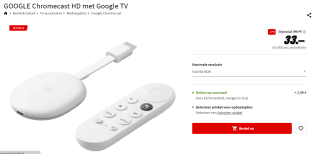 Google Chromecast HD met Google TV voor €33 bij Media Markt