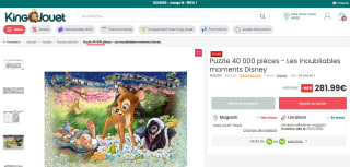 Puzzle 40 000 pièces - Les inoubliables moments Disney à 281.99€