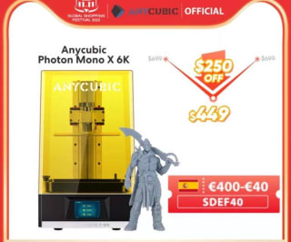 ANYCUBIC Photon Mono X 6K LCD Impresora 3D Pantalla a solo 419,71€