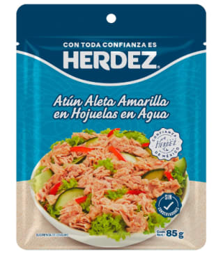 4 Sobres de Atún Herdez en Agua 85gr por $60