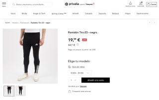 Pantalón Adidas Tiro 23 para entrenamiento por 19,99€