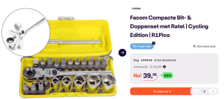 Facom Compacte Bit- & Doppenset met compacte 1/4" ratel en accessoires voor €39,95 bij iBOOD