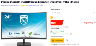 Philips 241E1SC - Full HD Curved Monitor voor €99 bij Bol.com