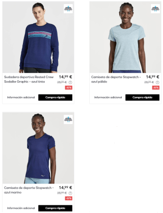 SAUCONY - Camisetas hasta 14,99€