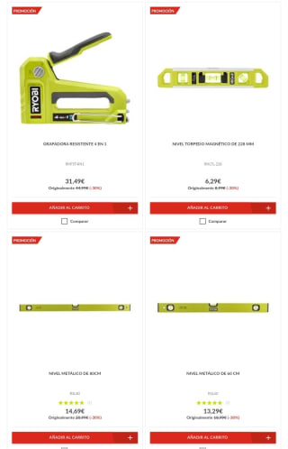 -30% de Descuento en Herramientas de mano desde Ryobi.