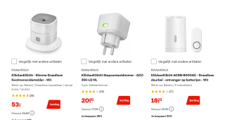 Tot 25% korting op diverse KlikAanKlikUit wandschakelaars bij Bol