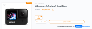 Videocámara GoPro Hero 9 por $2,999 en RadioShack