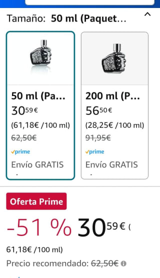 Diésel Only the Brave Tatoo 50ml por 30,59€.