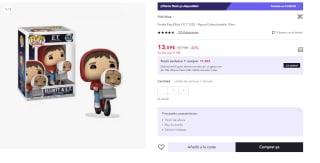 Funko Pop Elliot Y E.T. 1252 por 13.59€ (Cuenta Nueva 6.8€)