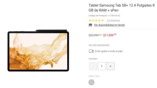 Tablet Samsung Tab S8+ y sPen por $11,999 en Liverpool