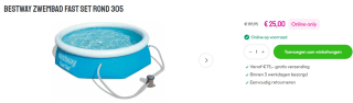 Bestway Fast Set Zwembad (Ø305 x 76 cm) voor €25 bij Ranzijn