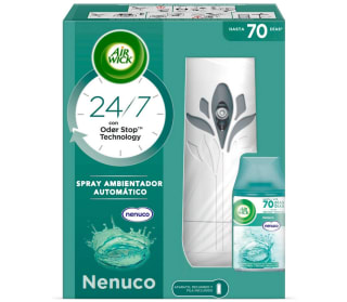 Aparato Air Wick Freshmatic y recambio de ambientador Spray automático Nenuco a solo 4,99€
