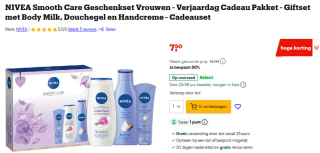 NIVEA Smooth Care Geschenkset voor Vrouwen voor €7,50 bij Bol