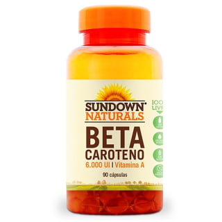 Beta Caroteno da Sundown de 6.000ui com 90 Cápsulas - R$ 59,90