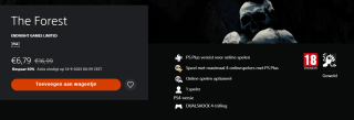 The Forest voor PlayStation 4 voor maar €6,79 in de PlayStation Store