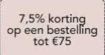 7,5% korting op je bestelling tot €75 bij Haarpro