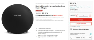 Bocina Harman Kardon Onyx Studio 4 por $2,579 en Elektra