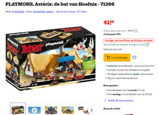 PLAYMOBIL Astérix: de hut van Hoefnix - 71266 voor €41,69 bij Bol.
