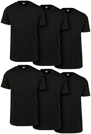 6-Pack Zwarte T-shirts voor €10,49 bij Amazon.nl